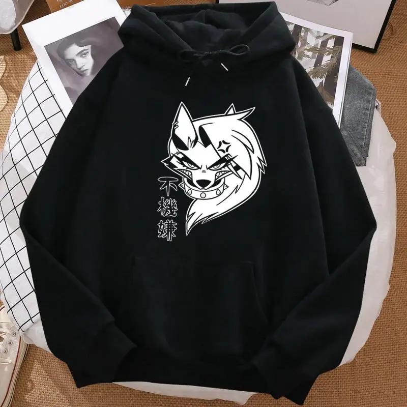 

Hot Anime Helluva Boss Graphic Printed Hooded Men Women Casual Loose Hoodies Prevalent Sweatshirt Harajuku Unisex Streetwear 3XL