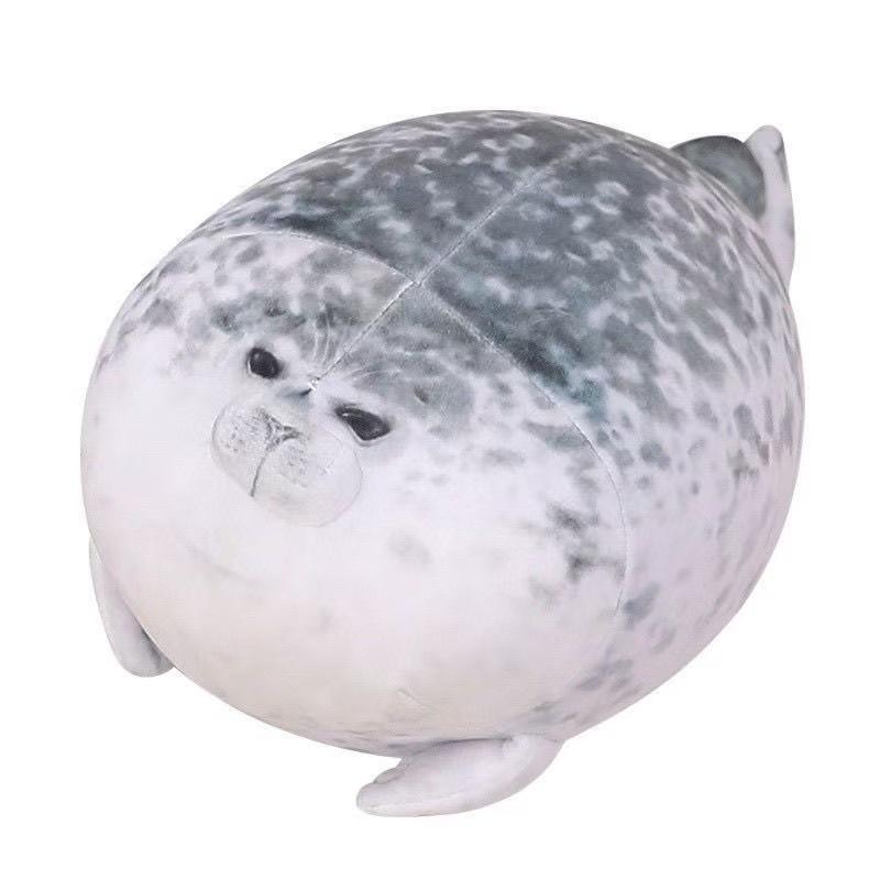 Angry Blob Seal Plush Pillow 3D Chubby Sea Lion Stuffed Animal Soft Sleeping Cushion Cute Gift For Kids Girls