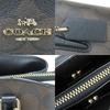 Used COACH Shoulder Bag F50054 Signature leather Dark brown black 2WAY