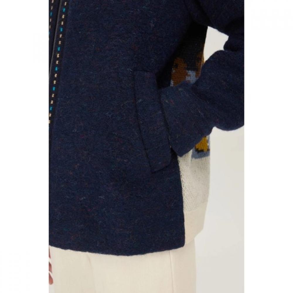 Benetton Jacquard Knit Hood Wool Jumper Bajp51561