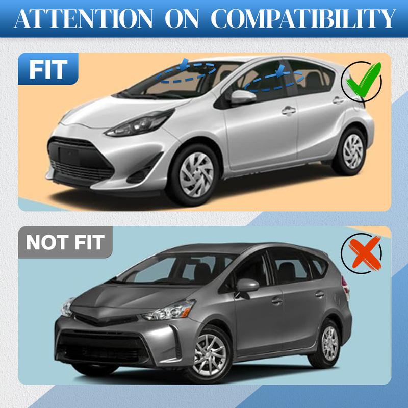 Left+Right Car Roof Drip Finish Moulding Seal Strips Rubber Black for Toyota Prius C 2012 2013 2014- 7555252190 7555152210