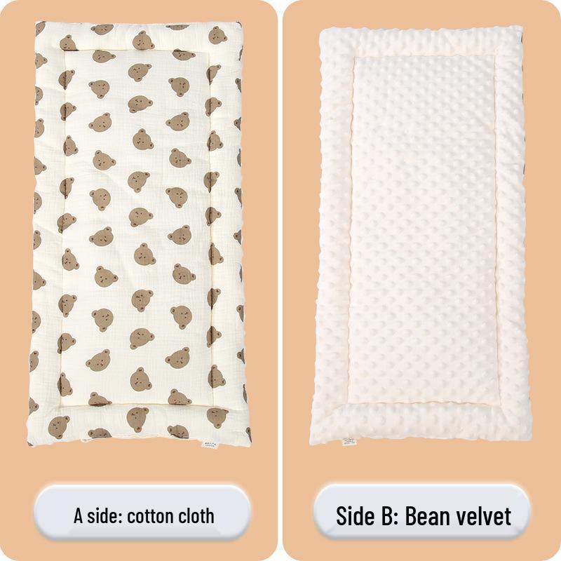 Soft Cotton and Velvet Dotted Stroller Pad - Comfortable Cushion for Autumn and Winter