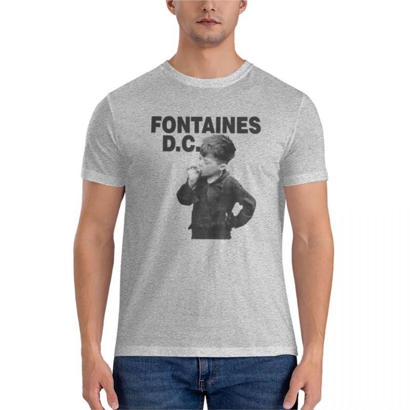 Herren Baumwoll-T-Shirt Fontaines D.C.. Essential T-Shirt Herren T-Shirts Neue Edition T-Shirt Sommerkleidung Mann schwarzes T-Shirt