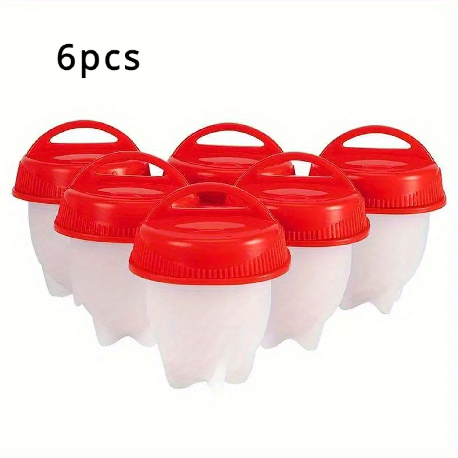 

6 шт. силиконовых формочек для варки яиц - антипригарные, термостойкие, для идеальных сваренных вкрутую яиц, легкого приготовления завтрака без скорлупы 6pcs