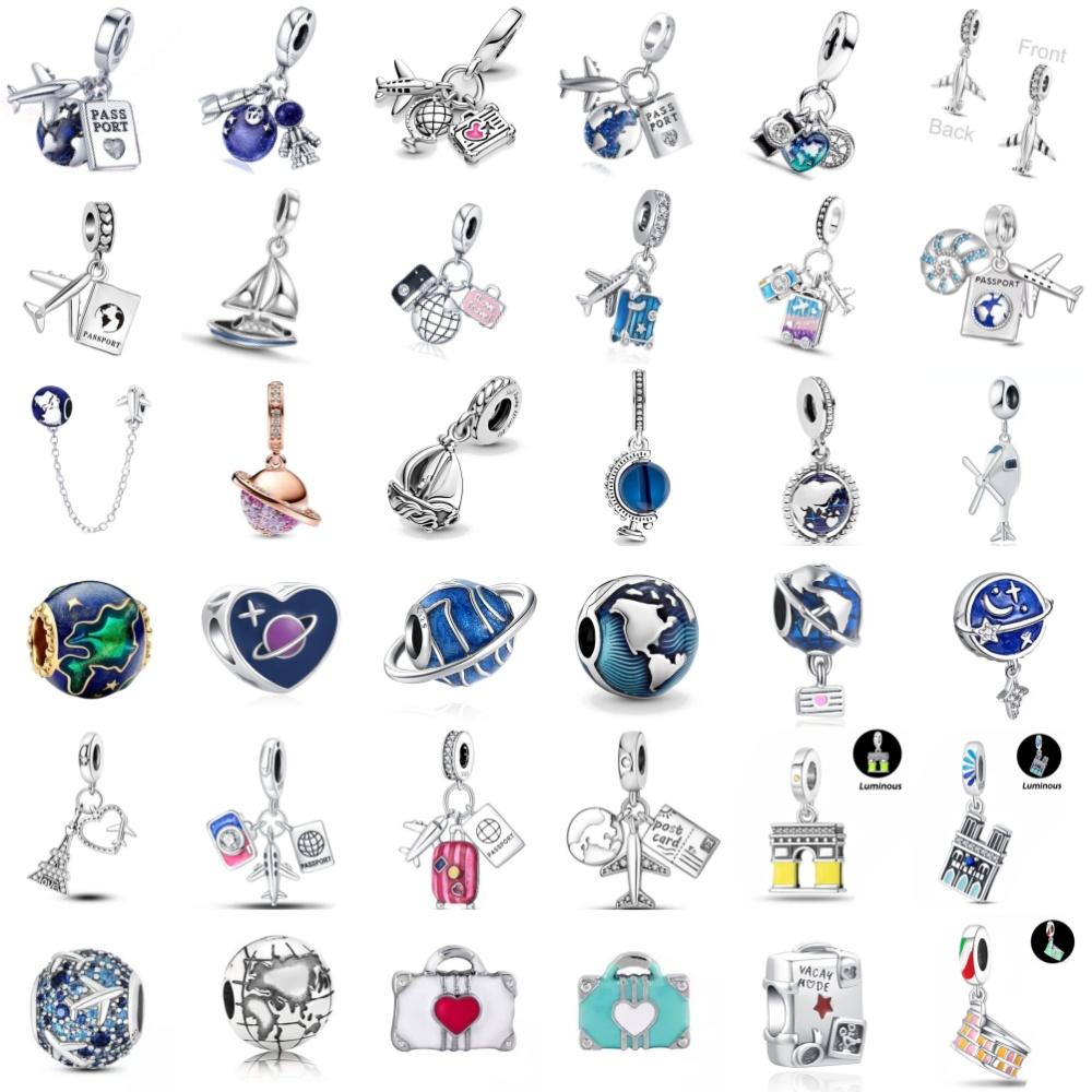 New Copper Four-Leaf Clover Lucky Grass Pendant Bead Diy Fit Original Pendant Charm Bracelet Women Fashion Jewelry