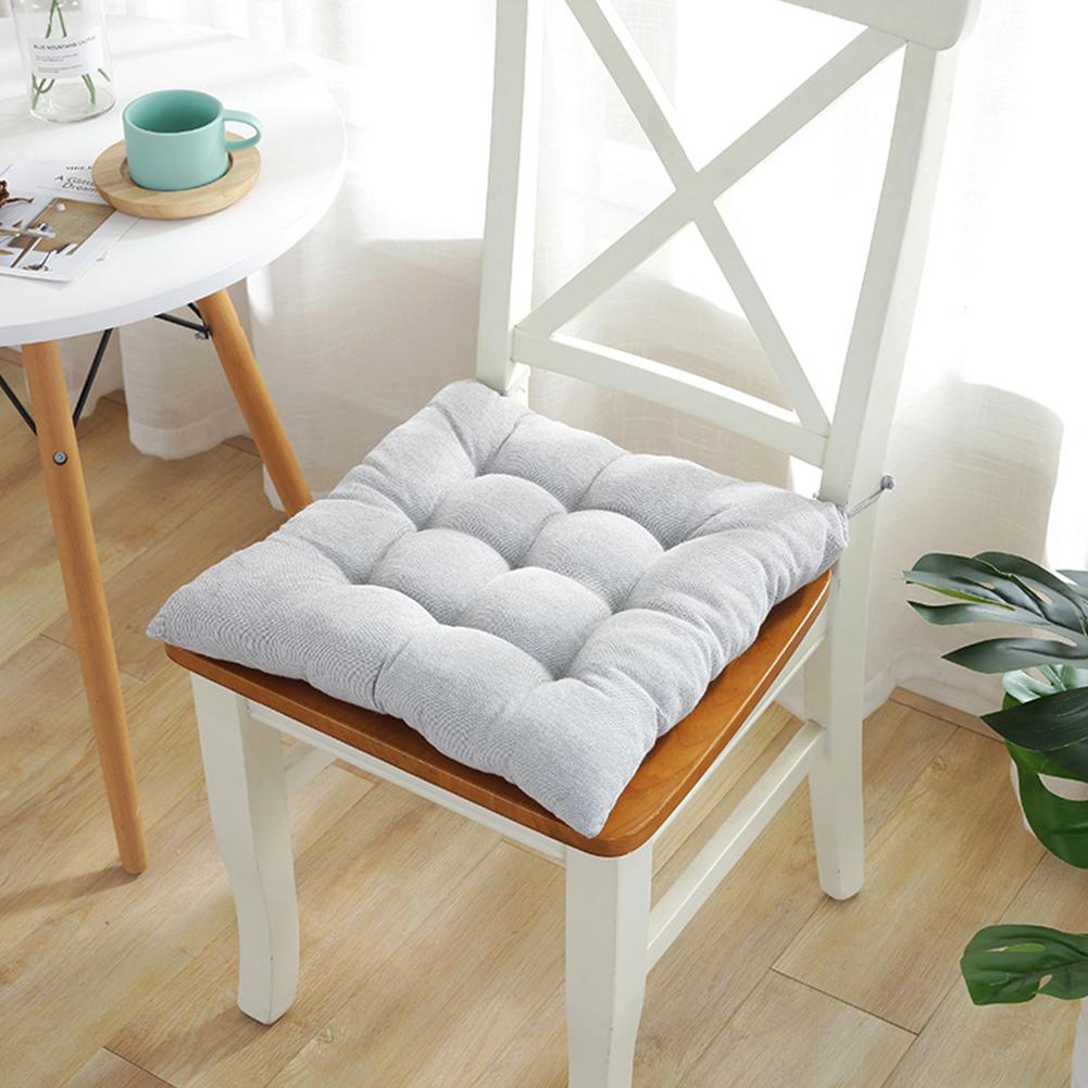 Soft Thicken Student Cushion with Tie Ropes for Kitchen Office Chair