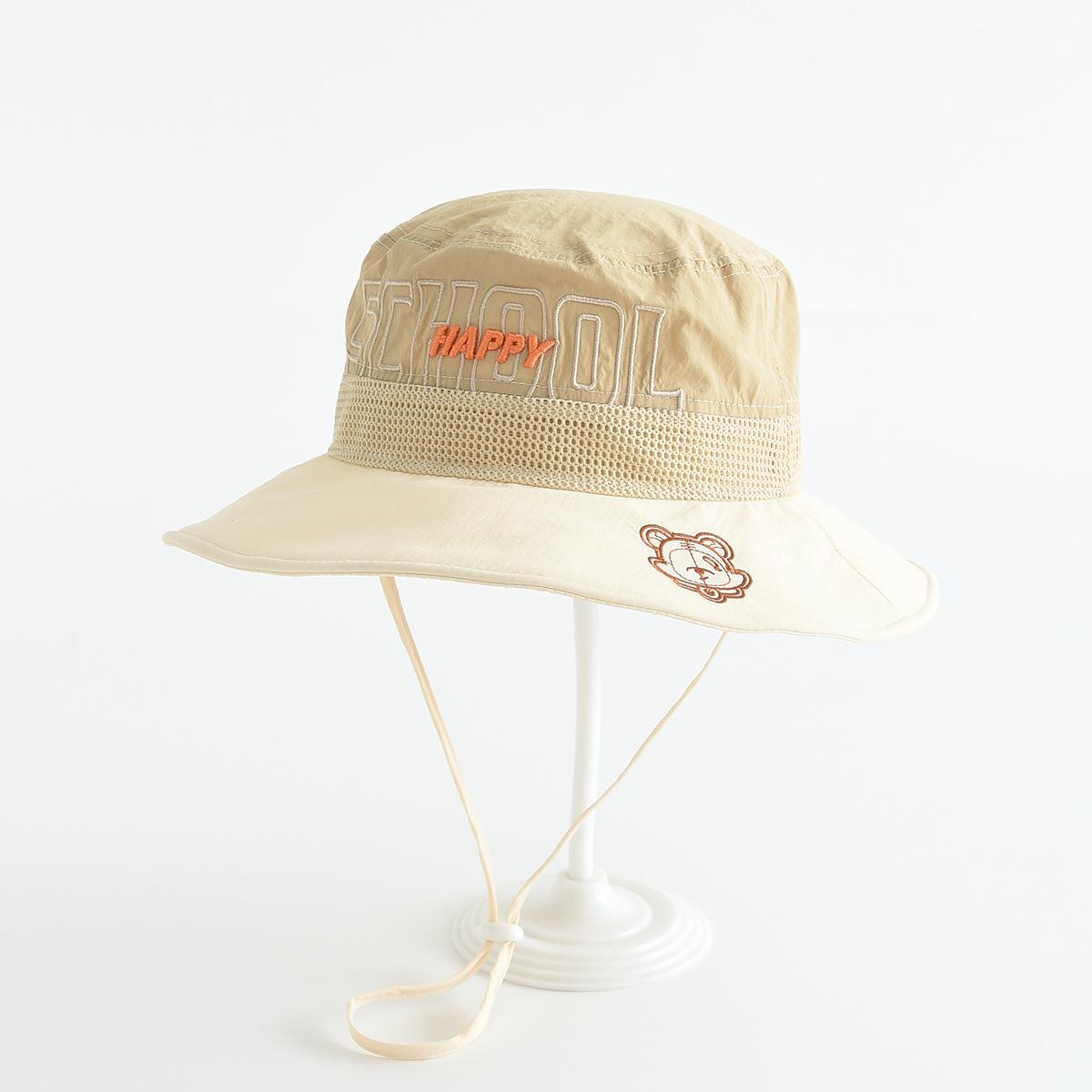 

Kids Colorful Letter Bucket Hat with UV Protection and Windproof Design 54cm