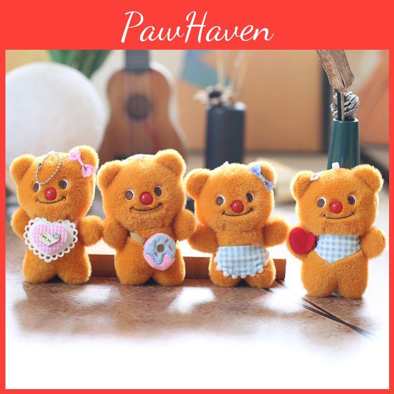 Bear Plush Butterfly Toy Cartoon Doll Keychain Backpack Pendant Gift Holiday
