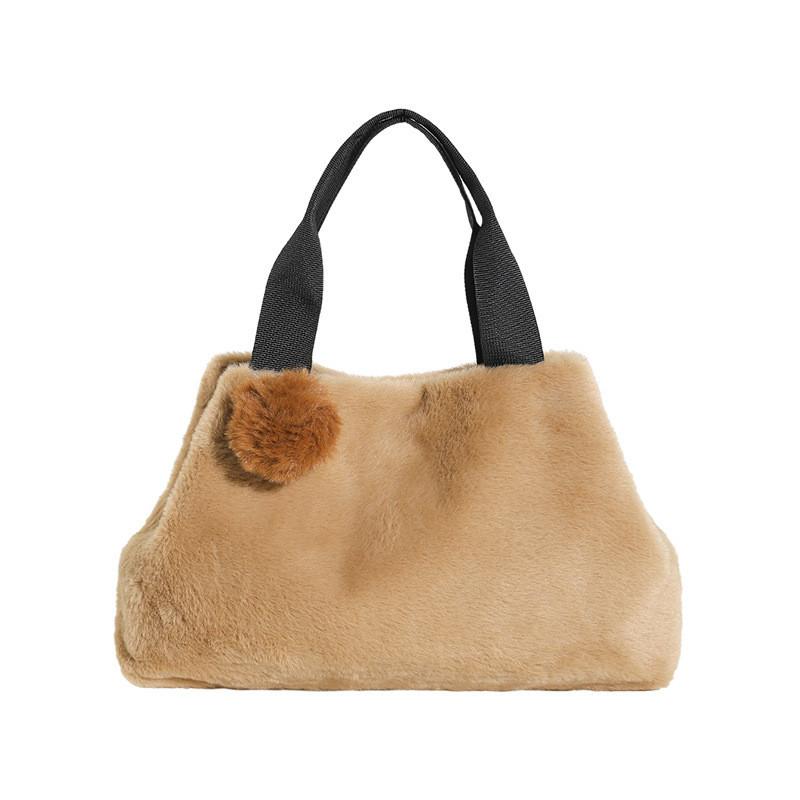 Chic And Stylish Plush Tote Bag For Women Perfect For Fall And Winter Fashion