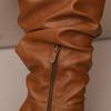Yellow Pink Women Knee High Boots High Heel Big Size 50