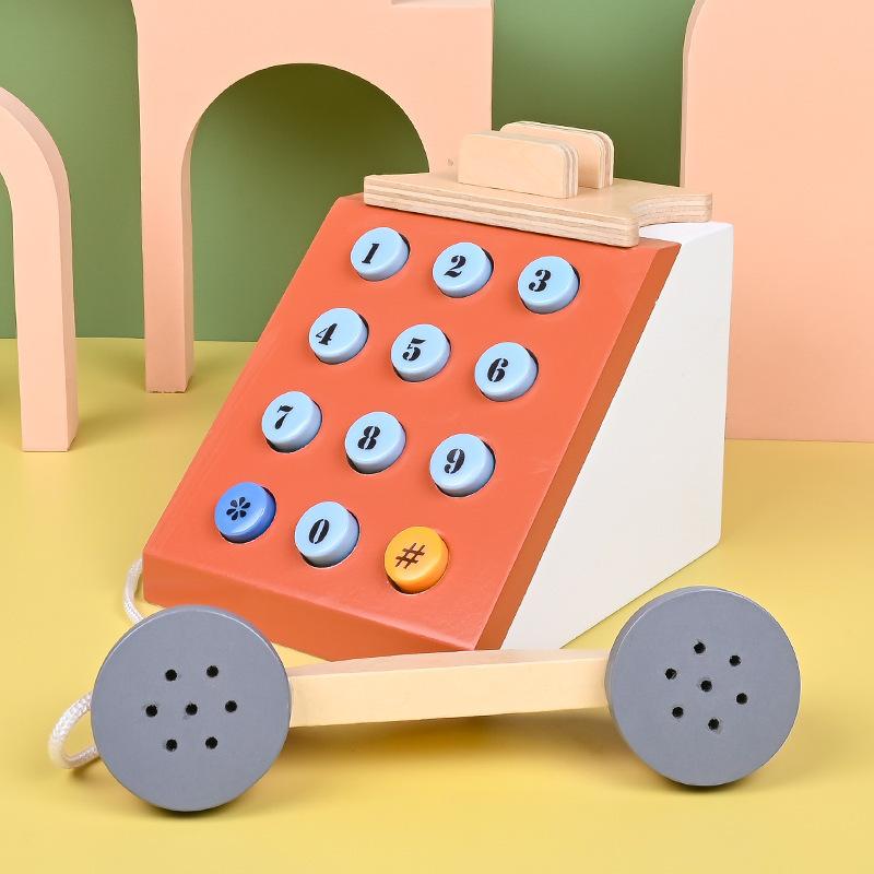 Children's Retro Telephone Play Toy Baby Early Education Parent-Child Interactive Game Digital Cognition