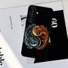 Japanese Art Dragon Yin Yang Phone Case For Samsung S25,S24,S23,S22,S21,S20,S10,Ultra,Plus,Lite,FE,Soft Silicone Black Cover