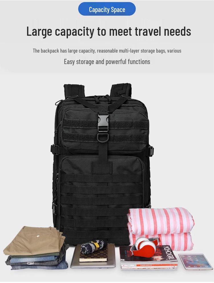 Outdoor Camouflage Waterproof Tactical Backpack for Hiking and Leisure Travel