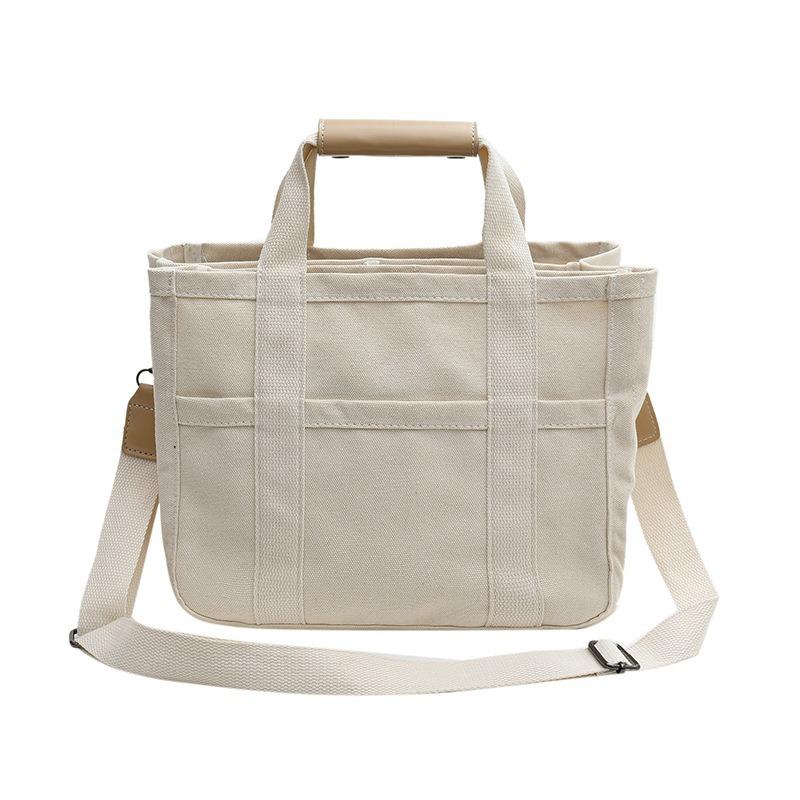 2025 New Fashion Simple Single Shoulder Women's Bag Trendy Large Capacity Canvas Bag Storage Handheld Convenient Bag
