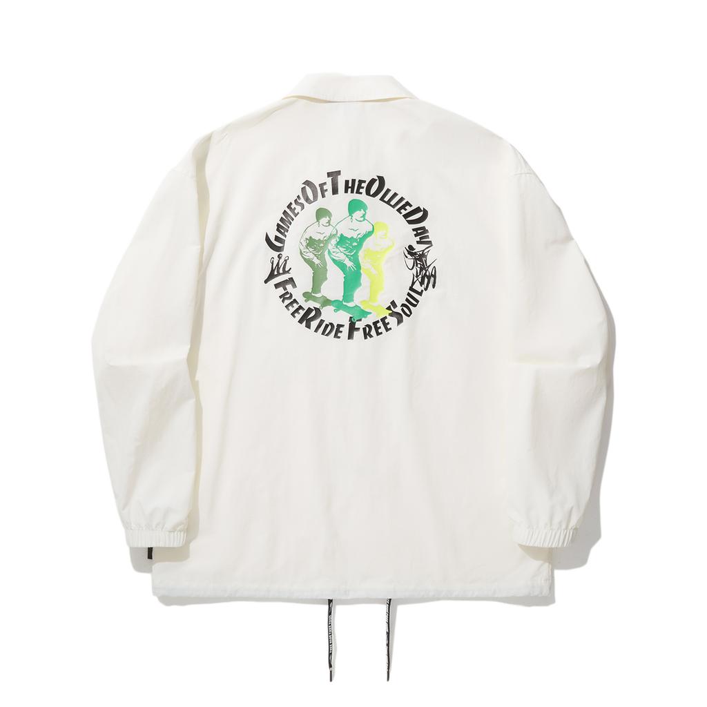 Li Ning Skateboard Series Comfortable Casual Loose Versatile Jacket Unisex Jacket Off-White AFDUA63-8