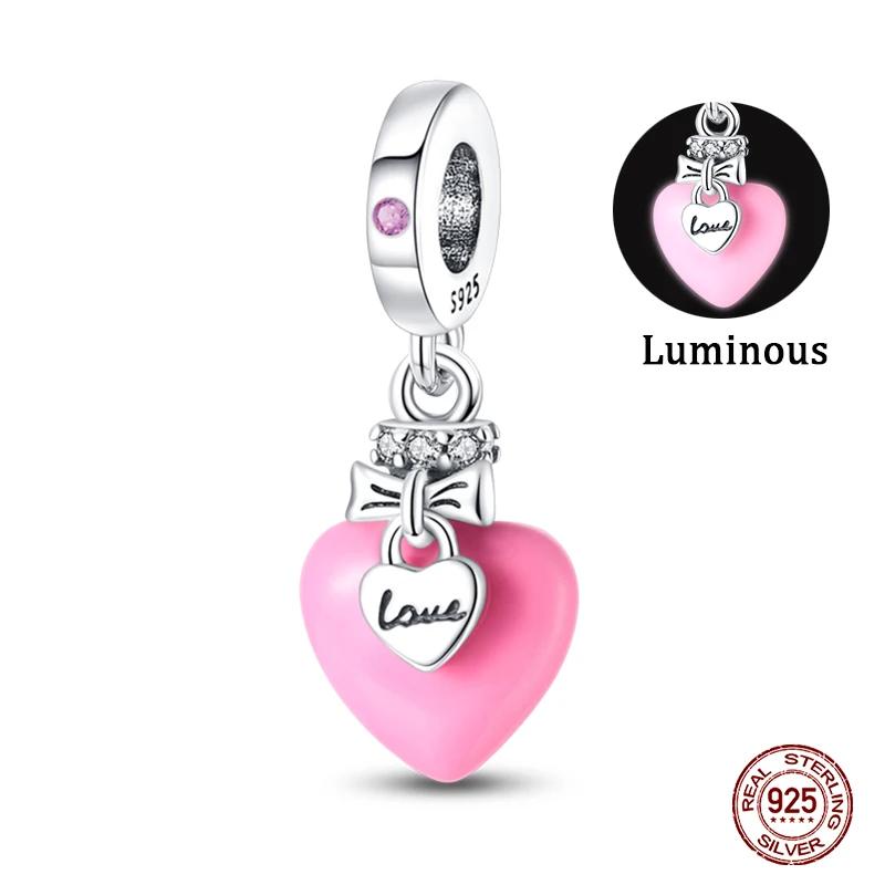 Turtles Whales Chameleon Luminous Firefly Butterfly Heart Fit Pan Charms Copper Original Bracelet For Jewelry Making