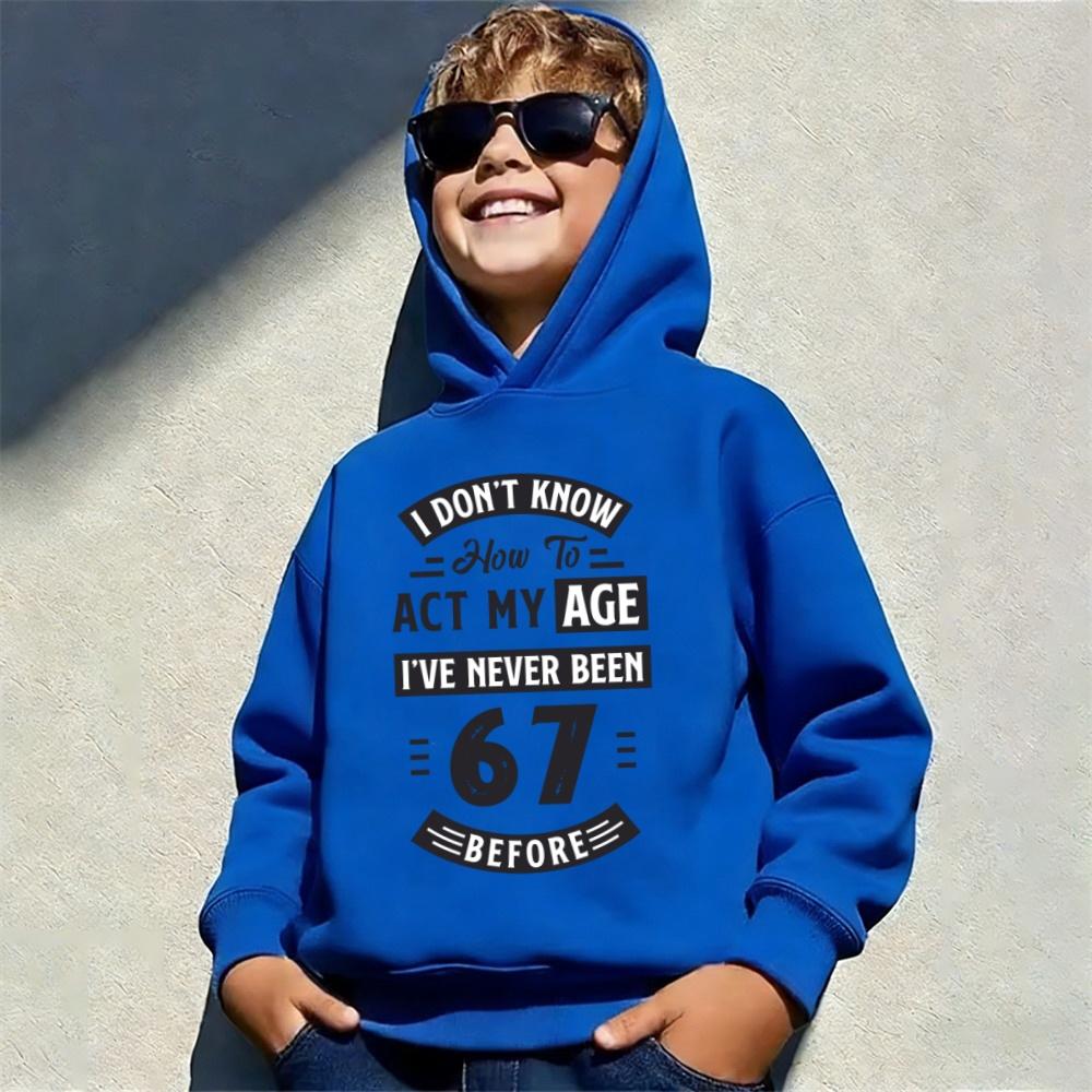 67 Meme Funny Kids Hoodies Six Seven Meme Hoodie Boys Girls Fashion Hoodie Casual Tops 100