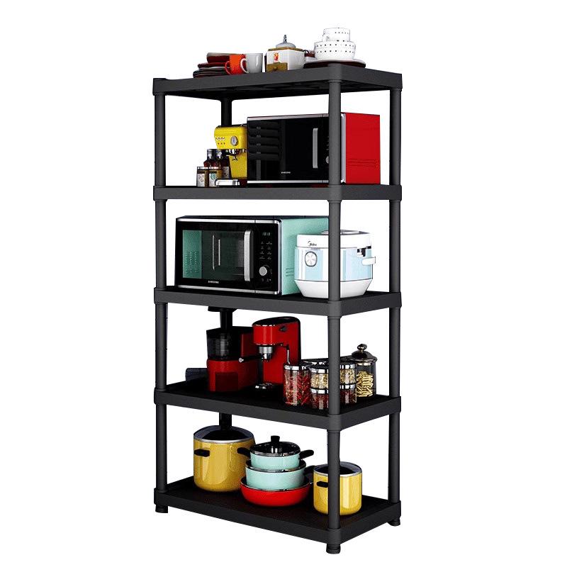 Multi-Layer Kitchen Storage Rack: Microwave & Pot Holder with Shelves