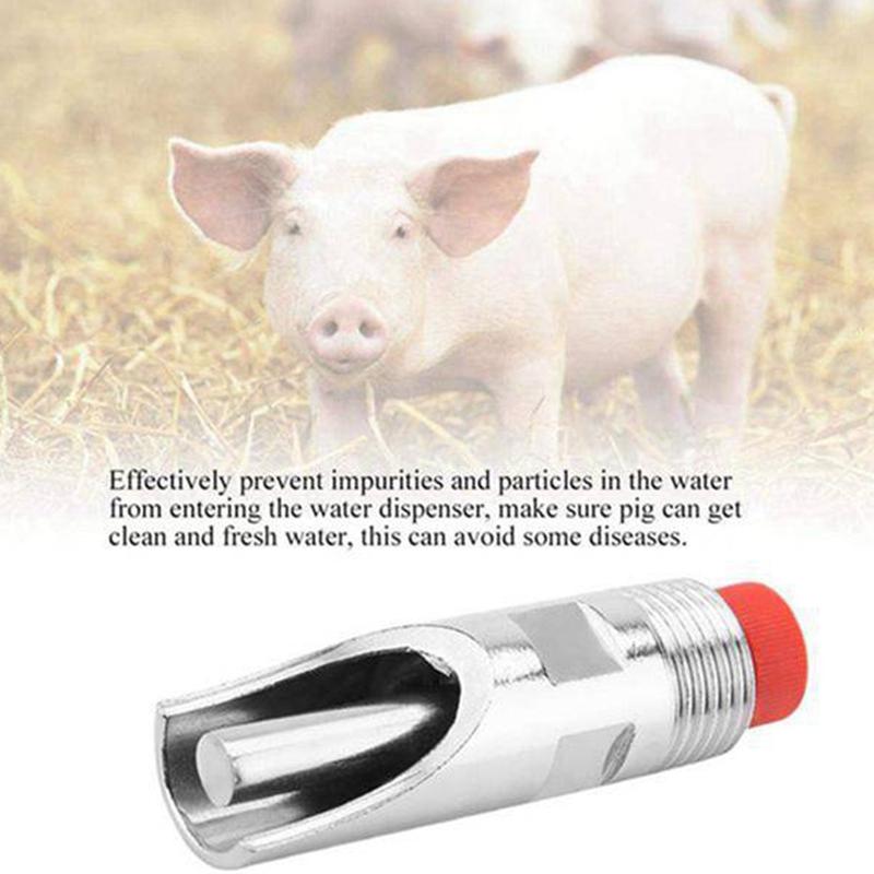 10 Dispensadores Automáticos de Água com Mamilo de Aço Inoxidável para Porcos, Bico Automático de Água, Mamilo de Beber