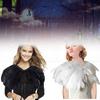 Luxuriöser, langer champagnerfarbener Federschal für Damen, perfekt für Halloween-Kostüme