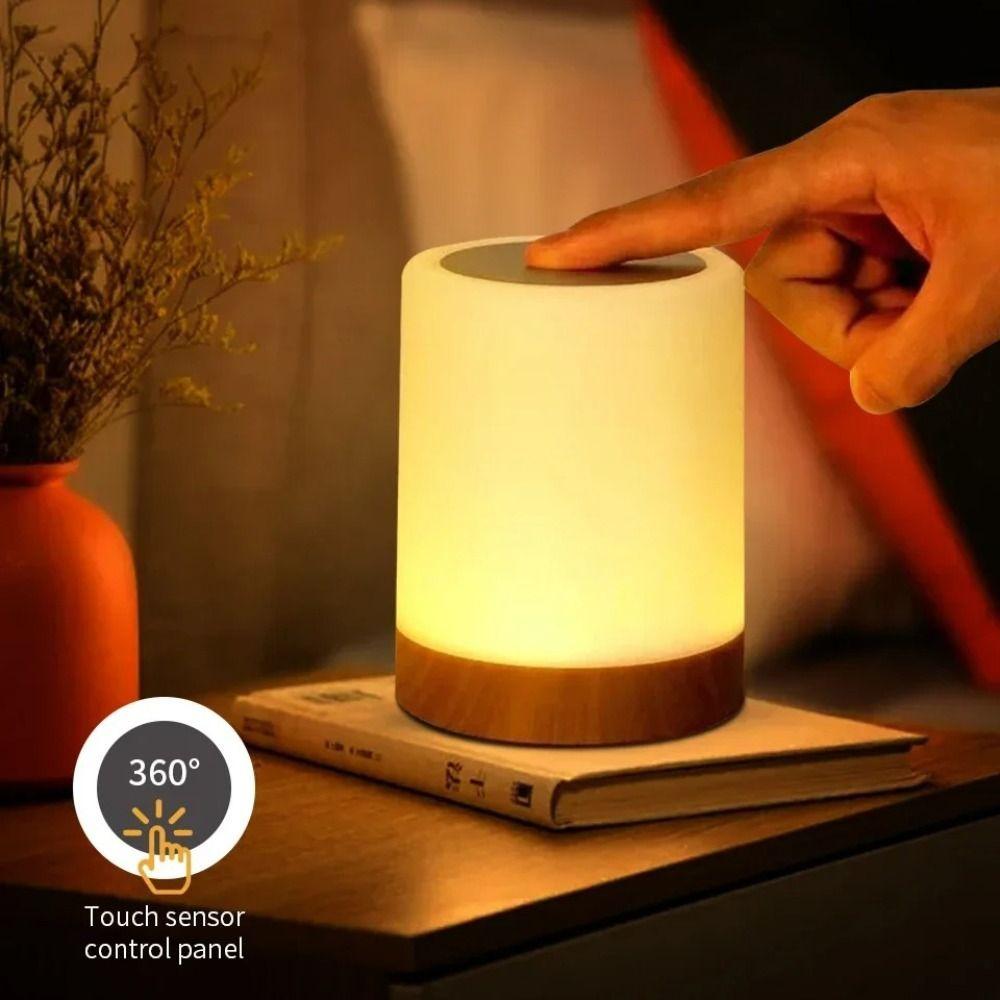USB Rechargeable LED Touch Night Light Multi-Color Mode Timer Dimmable Desk Lamp Color Changing Atmosphere