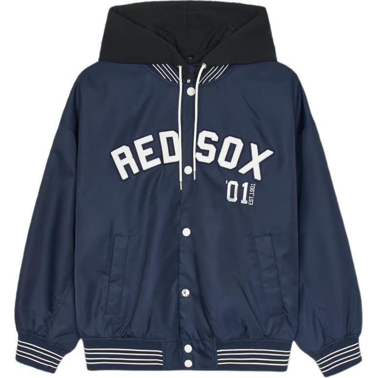 New MLB Boston Red Sox Jackets Coats Unisex Navy Blue 3AJPV0451-43NYS