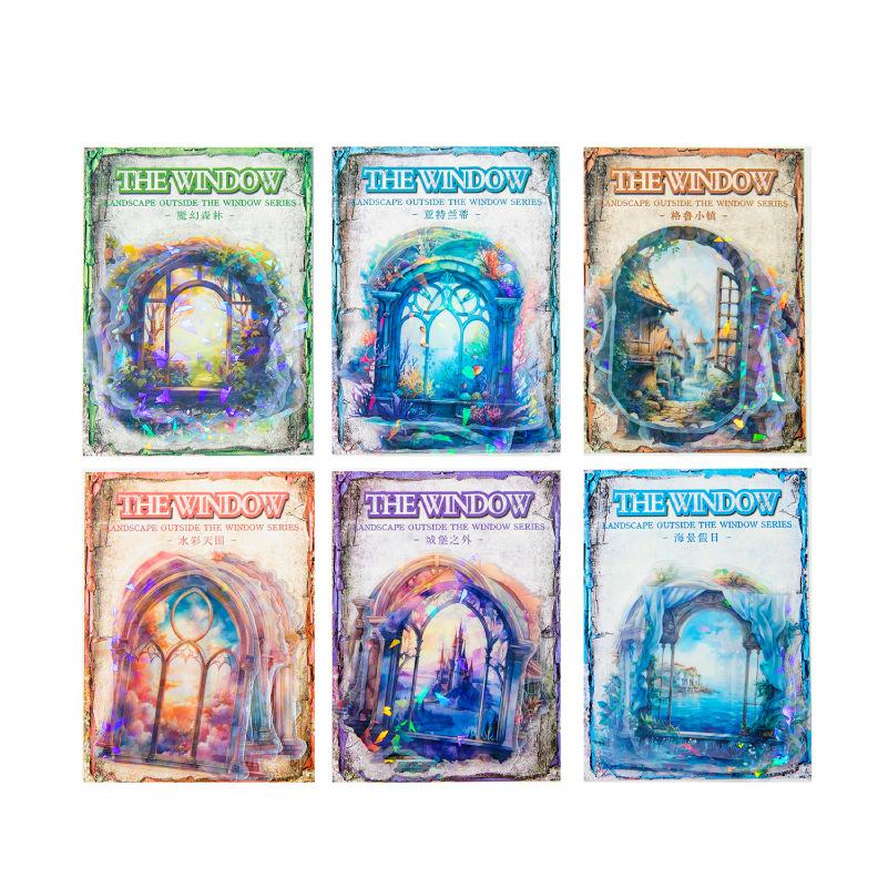 10pcs/lot Kawaii Stationery Stickers The view from the window Diary Planner Decorative Mobile Stickers Scrapbooking Sticker