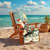 1Pc Christmas Santa Bunnies Beach Towel Quick Dry Multiuse For Beach Pool Gym Yoga Home Travel Christmas Halloween Xmas Gift S1121
