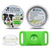 Flea Prevention Tag for Dogs Natural Ingredients Tick Repellent Tag Waterproof Collar Tag with 2 Refills Adjustable for Small Medium And Large Dogs