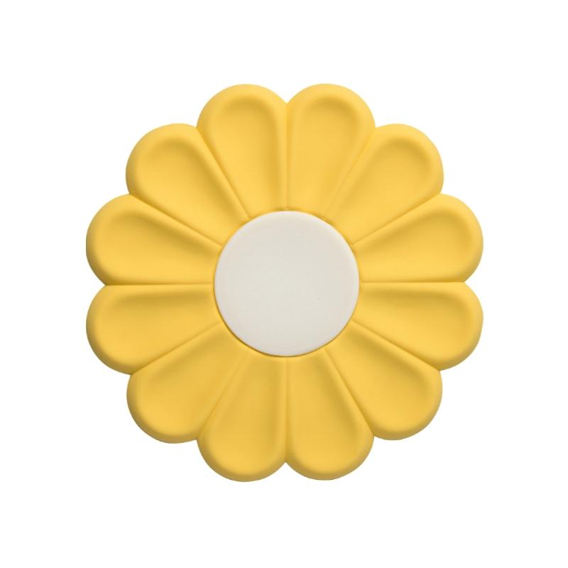 

Теплоизоляционный коврик с цветком ромашки, простой и привлекательный милый силиконовый коврик для столовых приборов, поднос для посуды, коврик для горшка с защитой от ожогов