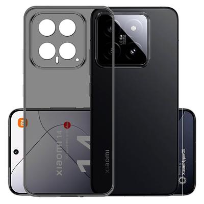 Capa de Silicone Macia Preta Transparente Para Xiaomi Mi 15 14 14T 13 13T 12 12X 12S 11 11X 11i 10 10T Pro Lite Capa Transparente Ultra Fina