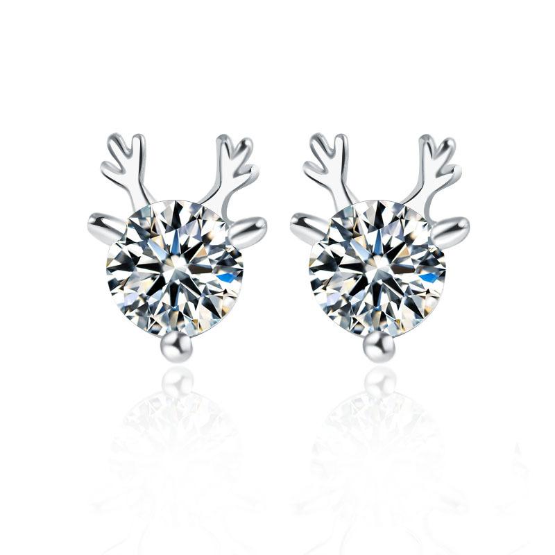 925 Sterling Silver Earrings for Women Original Charm Double Hoop Earrings Pave CZ Fine Engagement Anniversary Jewelry E557