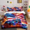 "USA Flag and Truck Bedding Set" Bedding Duvet Cover Set Duvet Cover Pillowcases (1 * Duvet Cover 2 * Pillowcases, without duvet insert)