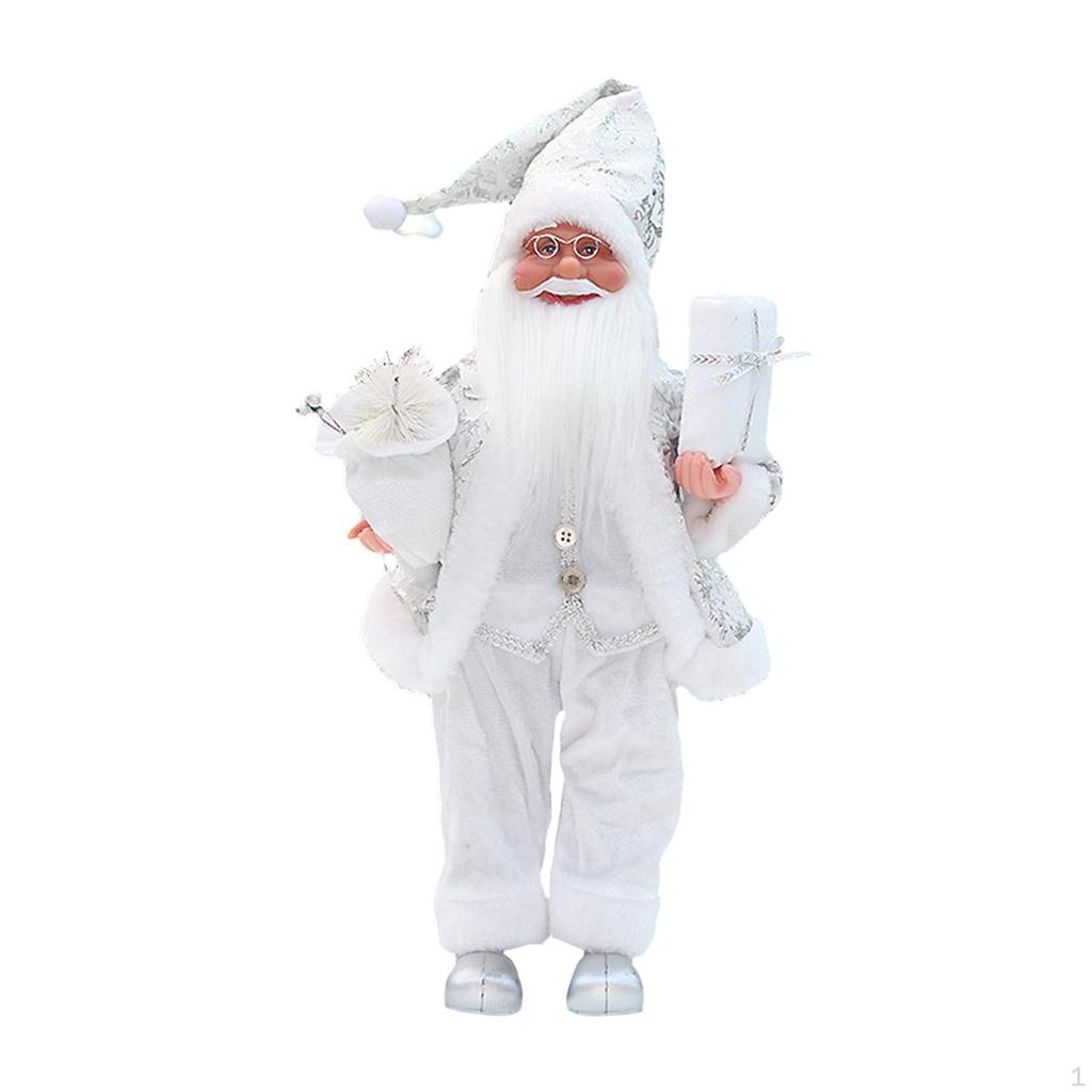 18 Inch Santa Decoration Figure with Gift Bag for Home And Office