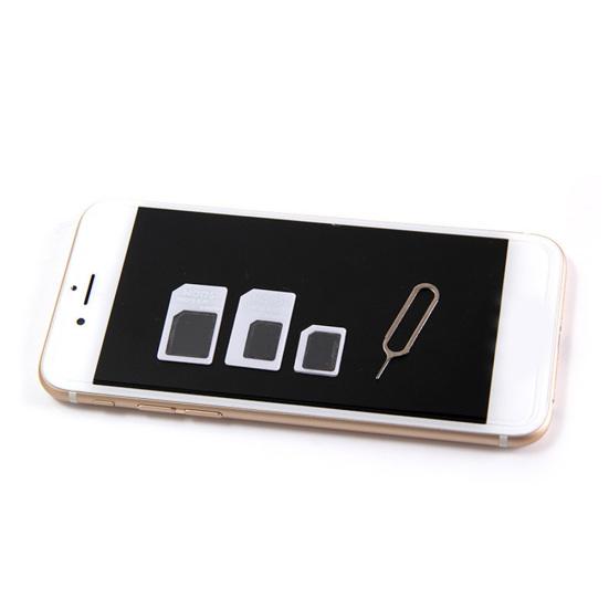 4 Stück Universal Handy zu Micro/Standard Karte Telefon SIM Adapter Konverter