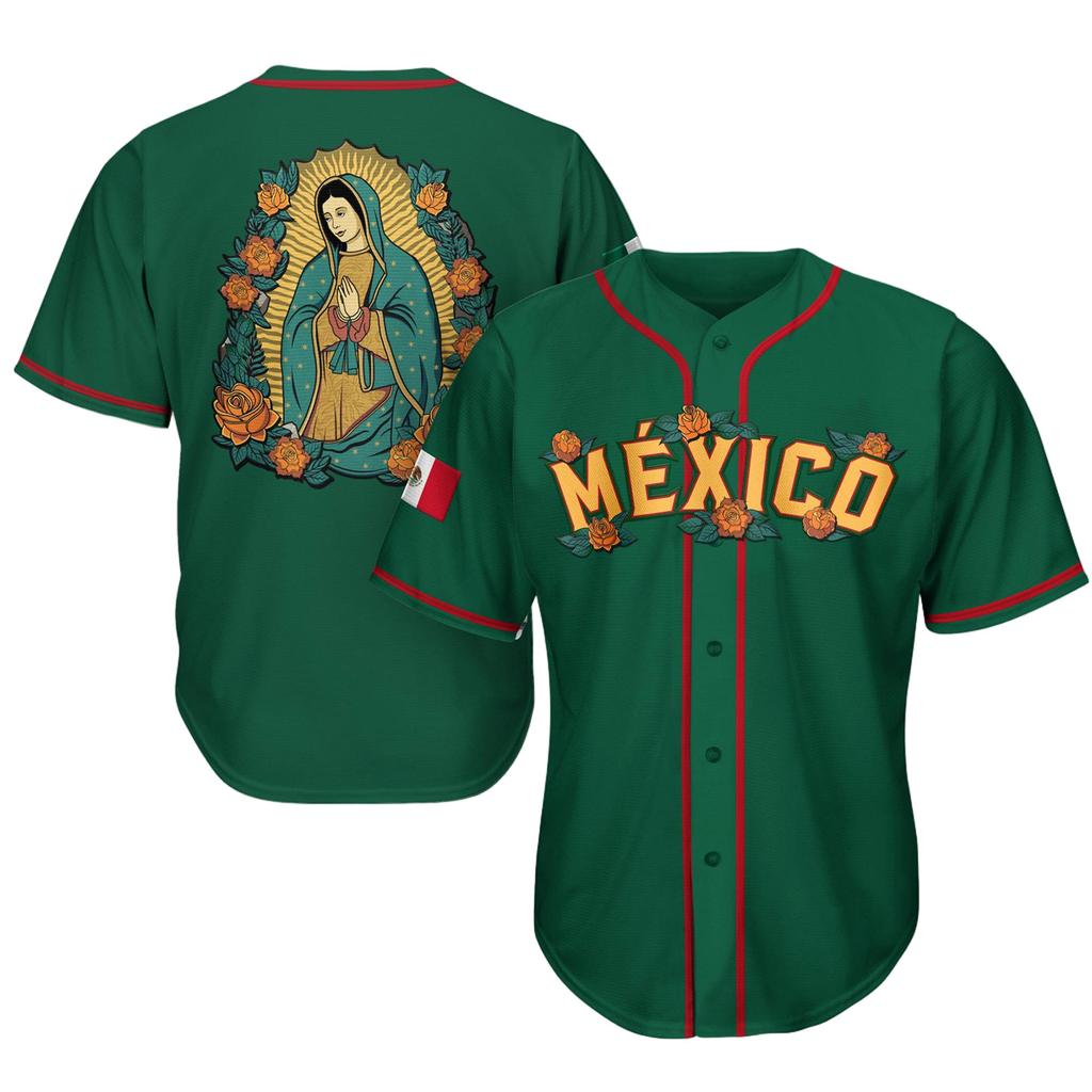 Men's Casual Short Sleeve T-Shirt with Mexico Letter Print for Everyday Wear