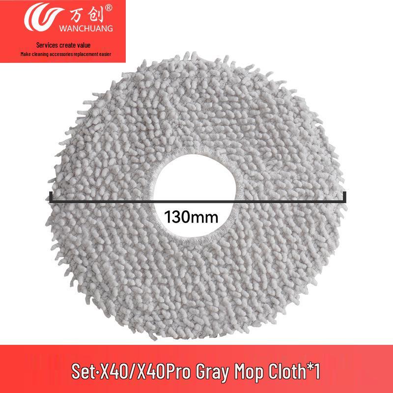 Wanchuang Accessories Kit for Dreame X40/X40Pro: Side Brush, Mop, Dust Bag, Roller Brush, Dustbin