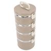 3.3L 4-stöckige isolierte Lunchbox 304 Edelstahl Lebensmittelbehälter Runde stapelbare Bento-Box mit 2