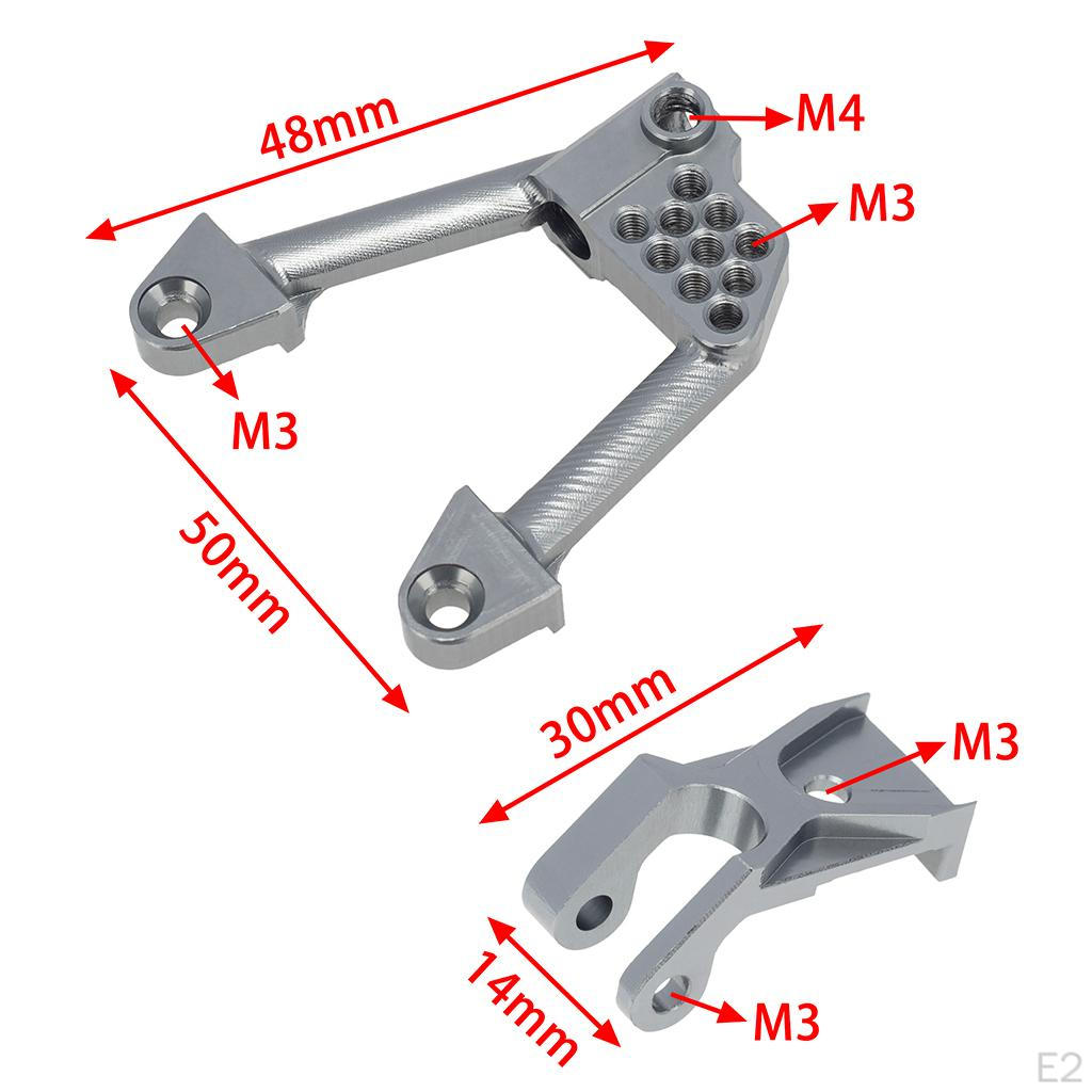 Metal Adjustable Front Rear Shock Towers Hoops Mount for SCX10 II Chassis 90046 90047 Upgrade