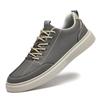 Men's Round Toe Genuine Leather Retro Lace-up Casual Shoes - Large Sizes Available