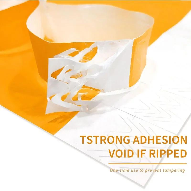 100pcs Disposable Waterproof Paper Wristband Bracelet Playground Marker Paper Bracelet Event Party Counting Bracelet