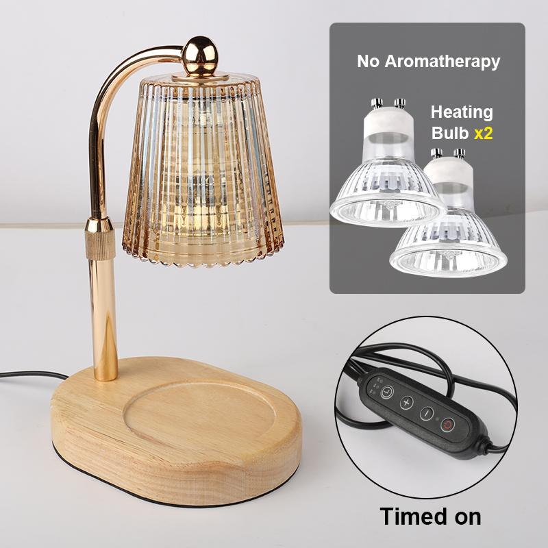 Lampe Chauffante pour Bougie 50W avec Minuterie Lampe à Bougie Dimmable Chauffage pour Bougie en Verre Lumière de Bougie Réglable Chambre Cosy Décoration Intérieure US Plug
