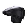 Haining Genuine Leather Sheepskin Men's Winter Beret with Ear Protection
