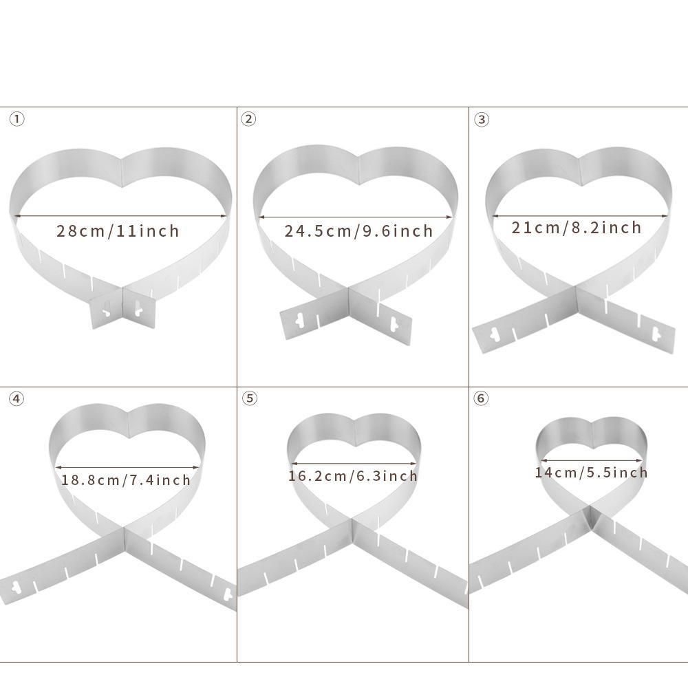 Infällbar Silver Rund Form Tårtskärare Rostfritt Stål Justerbar Kaka Skum Kräm Ring Bakform Cirkel Form