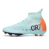 Hohe CR7 Fußballschuhe verschleißfest Außenhandel Heißer Verkauf Lange Stollen TPU Gebrochene Stollen TR Fußballschuhe Großhandel Fabrik Direktverkauf