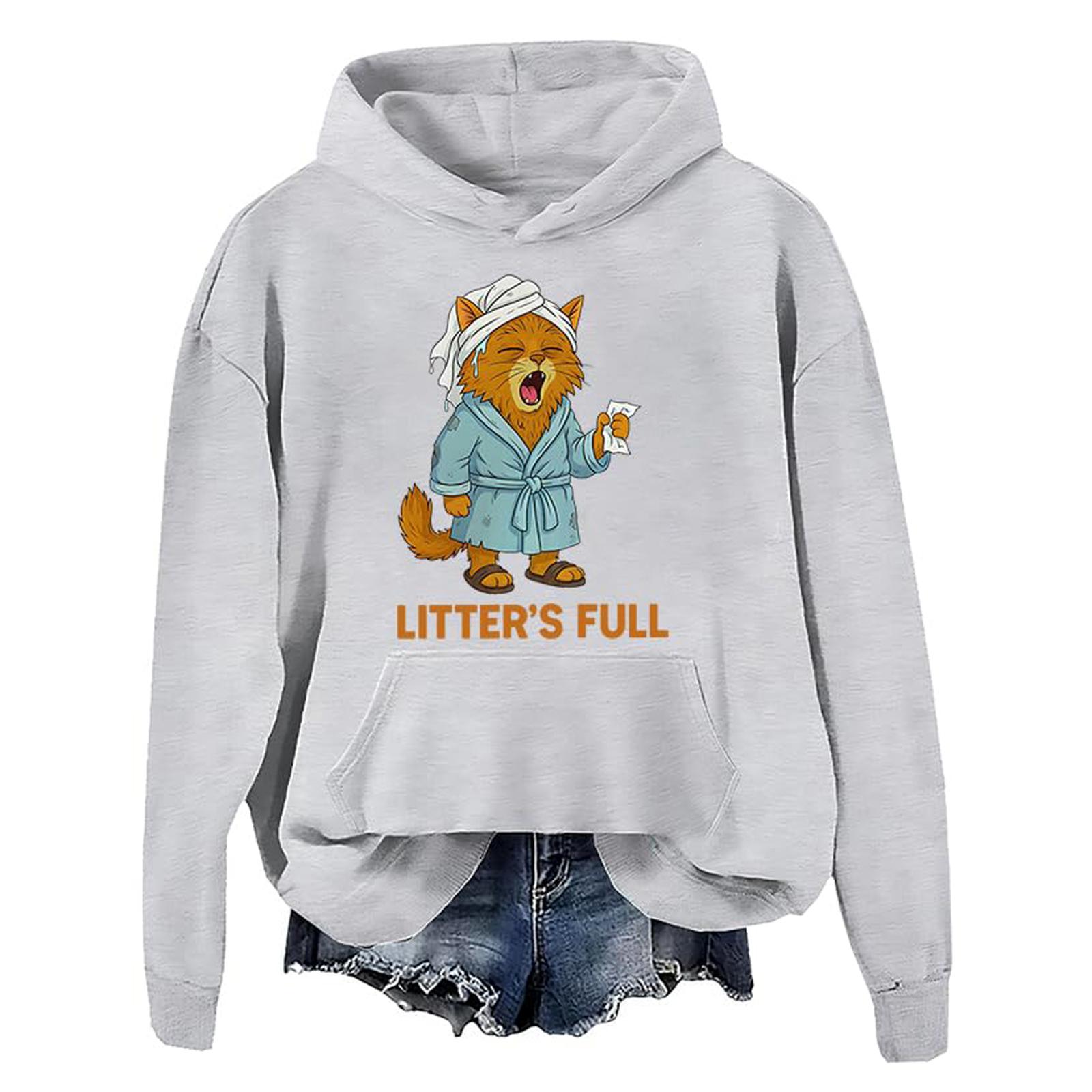 

Женская модная повседневная толстовка с длинным рукавом, принтом и круглым вырезом L