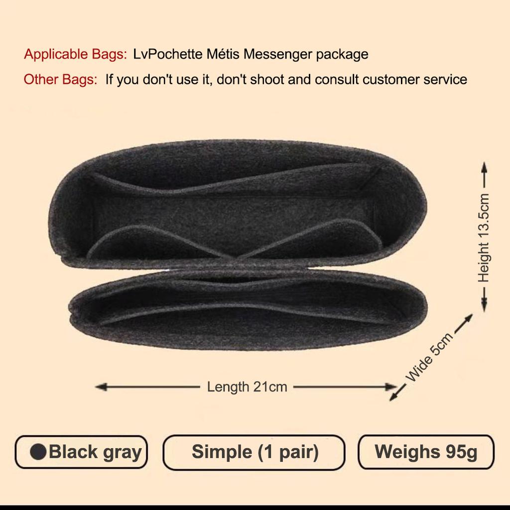 Filz Handtaschen Einlage Tasche Aufbewahrung Organisation Geldbörse Liner Tasche Halter Tragbar Interne Taschen für für LV Pochette Metis