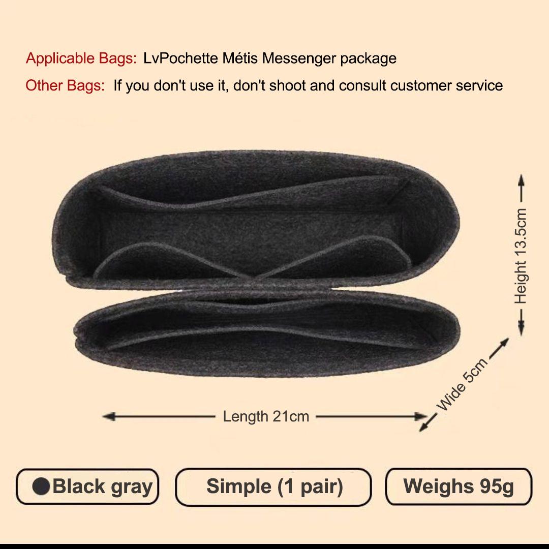 Felt Handbag Insert Bag Storage Organization Purse Liner Bag Support Portable Internal Bags for For LV Pochette Metis 1 piece