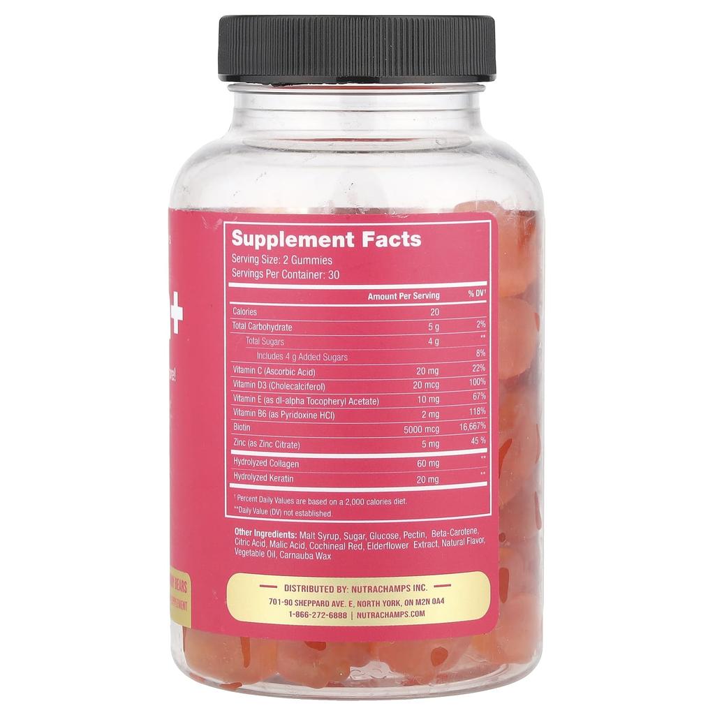 Biotin+, Mixed Berry, 60 Gummies