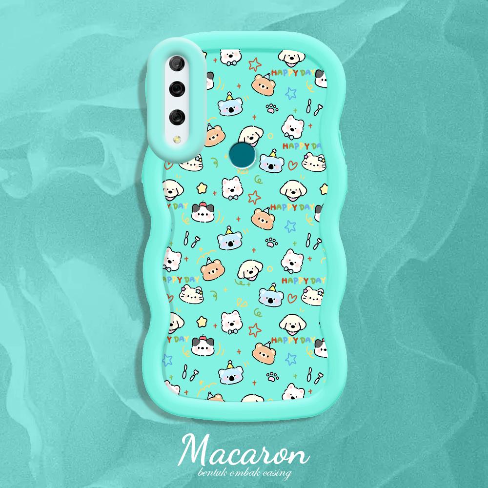 

Окрашенный узор Big Wave Edge Мягкий силиконовый материал Macaron чехол для телефона противоударный защитный резиновый чехол для iPhone Huawei Honor Infinix Tecno Infinix Note 30 синий